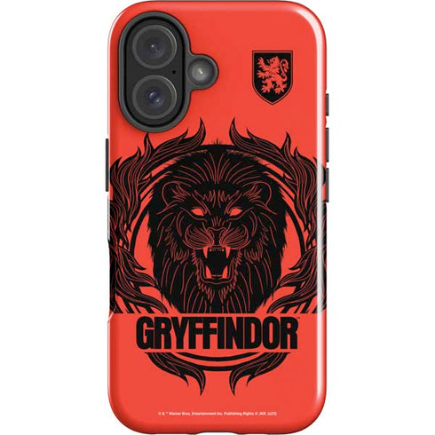Wizarding Worlds Harry Potter Gryffindor Illustration iPhone 16 Impact Case